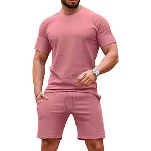 Vente en gros 2025 T Shirt et short décontractés pour hommes Ensemble short deux pièces Survêtement à manches courtes Ensemble short pour hommes pour hommes - Product Image 1