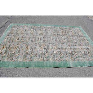 Tapis turc vert classique de 6.1x9,2 pieds tapis de salon de grande surface avec motif abstrait pour couloir nouveau modèle - Product Image 3