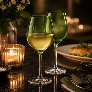 Verres à vin colorés en borosilicate faits à la main de 420 ml, sans plomb, à pied, pour vin rouge et blanc, réutilisables, vente en gros - Product Image 6