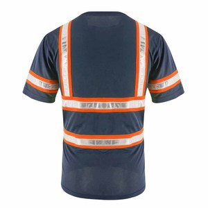 Camisetas de Trabajo de Manga Corta de Alta Visibilidad Personalizadas OEM de Alta Calidad, Camisetas de Seguridad Reflectantes Transpirables para Hombre - Product Image 2
