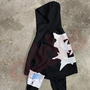 Logo personnalisé 100% coton Streetwear Hoodies Distressed Patches Broderie Sweat à capuche zippé pour hommes - Product Image 5