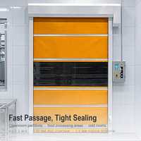 Porte rapide enroulable en PVC 4000x4000mm, automatique à boucle au sol, haute vitesse, pour entrepôt logistique, sur mesure, fabricant