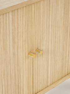 Modern Solid Wood <b>Sideboard</b> with Adjustable Height for Dining & Living Rooms Home & Hotel Use <b>Black</b> Finish - Product Image 5