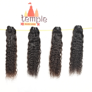 Raw Temple Indian Natural Color Hair Black Women Cuticle Aligned Machine Double Weft Processing None <b>Cheap</b> Human Hair <b>Extension</b> - Product Image 6