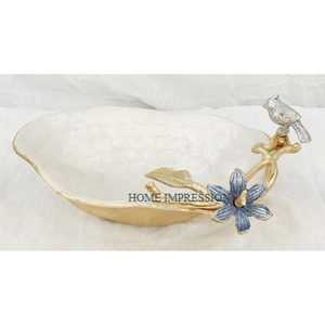 Bol décoratif de table de luxe en émail pour fêtes Équipement de mariage Bol et plat de service pour la restauration - Product Image 3