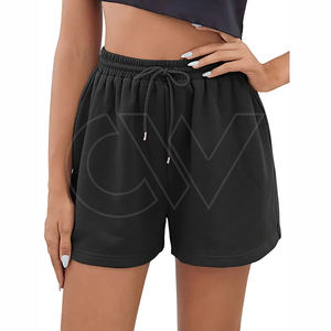 OEM fashion custom logo blank summer jogger cotton fleece <b>sweat</b> <b>women's</b> <b>shorts</b> with drawstring - Product Image 2