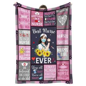 Couverture commémorative en polaire douce et confortable, personnalisable sans MOQ, motif « Meilleure infirmière » pour la fierté et la résilience - Product Image 5