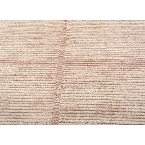 พรมขนสัตว์ทำมือขนาดใหญ่ สีเบจและสีน้ำตาล ลายเส้นสี่เหลี่ยมผืนผ้า ขนาด 9x12 ฟุต สำหรับห้องโถงหรือห้องนั่งเล่น-Hwl-336 - Product Image 3