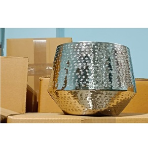 Florero de flores artificiales de Metal martillado plateado de alta demanda para bodas, eventos, fiestas, florero decorativo de mesa - Product Image 3