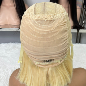Venta al por mayor de pelo Bob de doble dibujado cabello virgen vietnamita de color claro hueso recto cabello humano Bob pelucas - Product Image 6