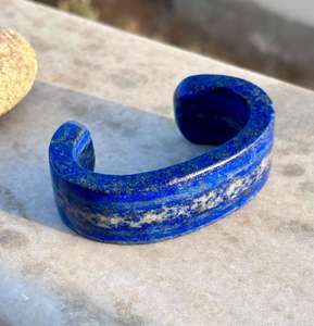 Manchette en pierres précieuses naturelles Lapis Lazuli Bijoux en pierres précieuses uniques Bracelet en pierres précieuses Lapis - Product Image 1