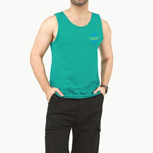 Chaleco de gimnasio sin mangas de algodón 100% personalizado de secado rápido y transpirable para deportes Fitness y culturismo camiseta sin mangas para hombres - Product Image 3