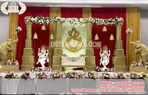Escenario de recepción de Walima musulmán con paredes únicas Trending Wedding Jhrokha Candle Walls Stage Prettiest Wedding Reception Ceremony - Product Image 4