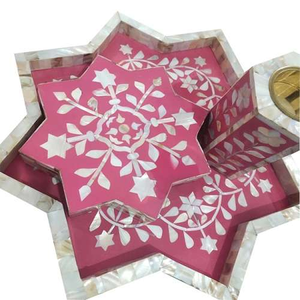 Brûleur d'encens Bakhoor en nacre fait à la main avec incrustation d'os pour les saisons d'été, d'automne et de printemps par Decore World Expo - Product Image 4