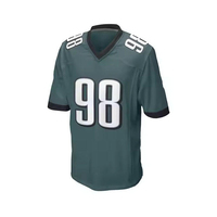 Jersey de Fútbol Americano Personalizado al Por Mayor, Alta Calidad, 100% Poliéster, Corto, Transpirable, Absorbente de Humedad, Unisex