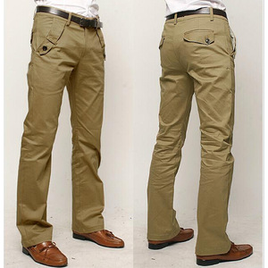 breathable Male Slim Fit Straight Long Pants Chinos <b>Trousers</b> <b>Men</b> <b>Khaki</b> Pants <b>Trousers</b> for <b>Men</b> Formal Dress Leisure Cotton Pants - Product Image 1