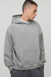 Sweat-shirts à capuche oversize streetwear pour hommes, personnalisables avec logo sur le devant, en polaire, haute qualité, commandes en gros - Product Image 4