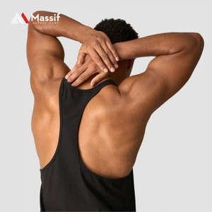 Top Quality Men Sports Gym Tanktops <b>Bodybuilding</b> Singlet Cotton/Polyster Gym <b>Vests</b> Training Man Tanktop - Product Image 5