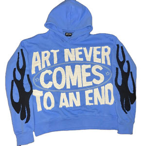 Custom Sport 100% Cotton Street Sudadera con capucha para hombre de gran tamaño con bordado desgastado Sun fade puff print - Product Image 4