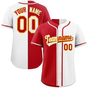 เสื้อเบสบอลแขนสั้นผ้าโพลีเอสเตอร์ 100% ระบายอากาศได้ดี พิมพ์ลายโลโก้แบบซับลิเมชั่นเต็มตัว ปรับแต่งชื่อทีมได้ - Product Image 1