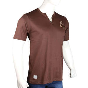 เสื้อยืดผู้ชาย - สีน้ำตาลเข้ม - Product Image 1