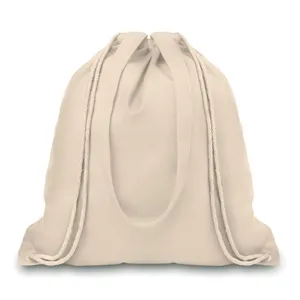 MOIRA Natural <b>Canvas</b> <b>Drawstring</b> Sportpack Sustainable Promotional Merchandising <b>Bag</b> - Product Image 1