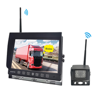 Système de caméra de recul sans fil infrarouge à vision nocturne 10,1 pouces Quad View 12-24V | Portée de 200 m | Moniteur DVR 1080P | Sans interférences