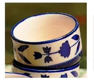 Multicolored Slim Handmade 8-Inch Ceramic Plates Bowls Glossy Finished Kitchenware & Dinnerware Plated - Product Image 4