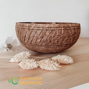 Patrón grabado cuencos de cáscara de coco de alta calidad hecho en Vietnam/Sostenible Natural ecológico cuenco de coco Shell Eco2go - Product Image 6