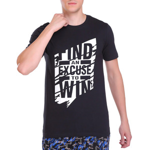 T-shirts sur mesure pour hommes Tops à col rond de haute qualité avec toutes les tailles Stock de tissu tricoté à séchage rapide de couleur unie - Product Image 1