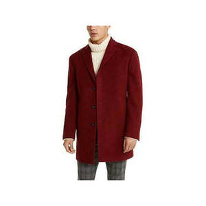 Cappotto Lungo da Uomo Calvin Klein Prosper X-Fit Rosso Taglia XXL in Lana Lavorata a Maglia con Cappuccio e Decorazione a Bottoni - Product Image 1