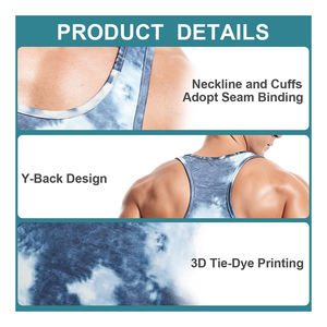 Camiseta sin mangas con cuello en V de secado rápido de estilo informal, camisetas de sublimación de poliéster hechas a medida, tejido de punto con técnicas lavadas - Product Image 6