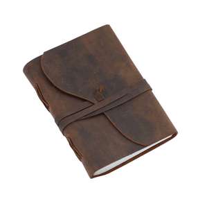 Cuaderno de Cuero, Diario de Cuero Hecho a Mano con Correa de Cuero, Papel Sin Líneas, 220 Páginas, Libro de Cuero, Diario de Historias - Product Image 2