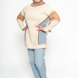 High Quality <b>Women's</b> Long-Sleeve Hoodies Soft 100% Cotton Fabric Embroidered & Printed Front Modest Islamic Winter Autumn - Product Image 3