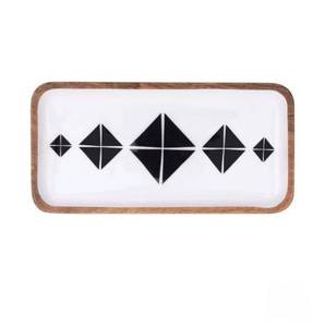 Bandeja de servir de madera de alta calidad con diseño impreso en esmalte para vajilla, accesorios de cocina, bandeja de almacenamiento al mejor precio. - Product Image 5