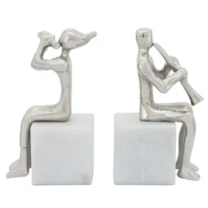 Figura Decorativa de Animal Antigua en Aluminio Chapado en Oro Moderno, Escultura Hecha a Mano para Interiores de Sala de Estar, Pulido Premium - Product Image 1