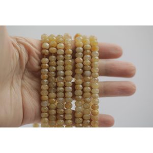 Chaîne de perles facettées en jade jaune - Product Image 6
