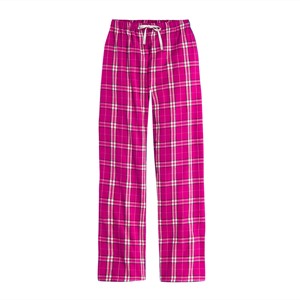 Pantalon de pyjama en flanelle fuchsia foncé à carreaux pour femmes-Bas de vêtements de nuit doux et confortables pour des vêtements de nuit confortables et relaxants - Product Image 1
