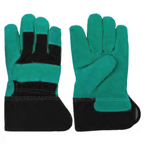 Guantes de seguridad de cuero de vaca de alta calidad Guantes de trabajo de alto rendimiento resistentes al calor Uso industrial - Product Image 3
