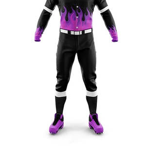 Vente en gros de meilleure qualité nouveau design d'uniforme de baseball pour hommes vêtements de sport style taille adulte uniforme de baseball pour hommes pour vêtements d'entraînement - Product Image 5