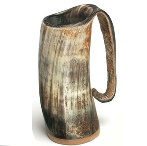 Tasse à boire de bière en corne de buffle avec gravure et conception personnalisée tasse à boire de bière en corne de boeuf avec logo personnalisé - Product Image 3