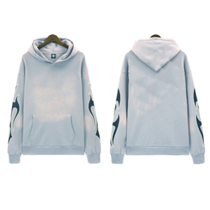 Sweats à capuche délavés à l'acide thermique avec logo personnalisé de haute qualité Basics Sweats à capuche unisexes délavés à l'acide en coton tricoté mélangé meilleure vente pour hommes - Product Image 3