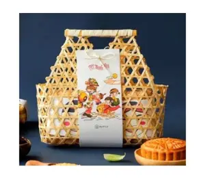 Красочная бамбуковая корзина для пикника Uniq Design, Бамбуковая сумка для дома и ресторана от вьетнамской фабрики