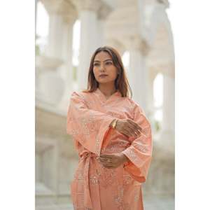 Robe Kimono de Luxe en Coton pour Femme – Peignoir Long Doux et Respirant Taille Unique – Vêtement de Nuit, de Plage, de Détente, pour Demoiselle d'honneur - Product Image 5