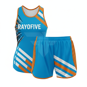 Uniforme Deportivo al por Mayor para Atletismo, Transpirable, Antibacteriano, 100% Poliéster, Sin Mangas, Uniforme Personalizado - Product Image 2