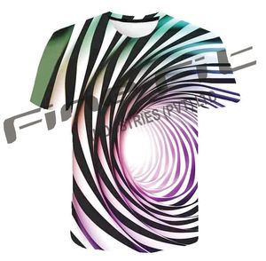 Camiseta ligera informal de secado rápido de poliéster suave con estampado de sublimación de logotipo personalizado Unisex para hombres y mujeres 100% algodón cómodo - Product Image 5