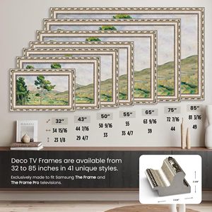 Televisor de pantalla plana con marco inteligente plateado ornamental de 50 pulgadas compatible con televisores de pantalla plana - Product Image 5