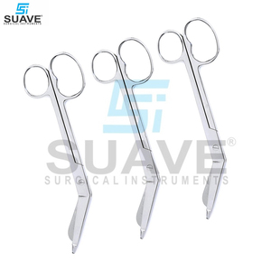 Ciseaux orthopédiques incurvés et droits de pansement chirurgical d'acier inoxydable de pansement par des INSTRUMENTS SURGICAUX de SUAVE - Product Image 4