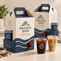 Distributeur de boissons personnalisé AT PACK avec robinet, boîte de transport portable pour cafés, traiteurs et événements
