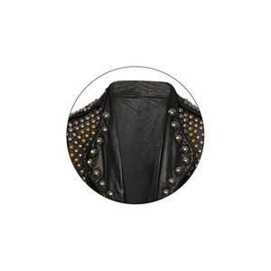 Veste en cuir et toile punk pour homme sur mesure, élégante, vintage, coupe ajustée, de haute qualité, luxueuse, écologique, coupe-vent, respirante, hiver - Product Image 2